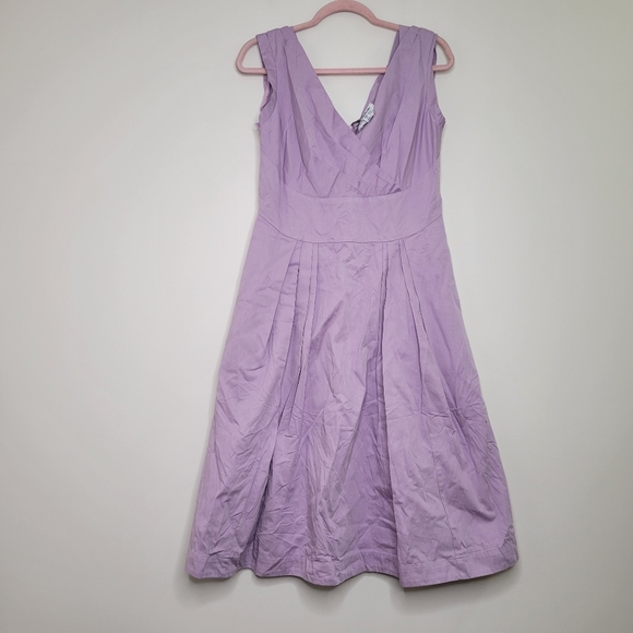 Modcloth x Emily and Fim Florence dress L purple nwt - Picture 2 of 6